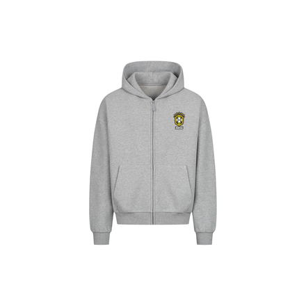 R10 Grey Zip Hoodie