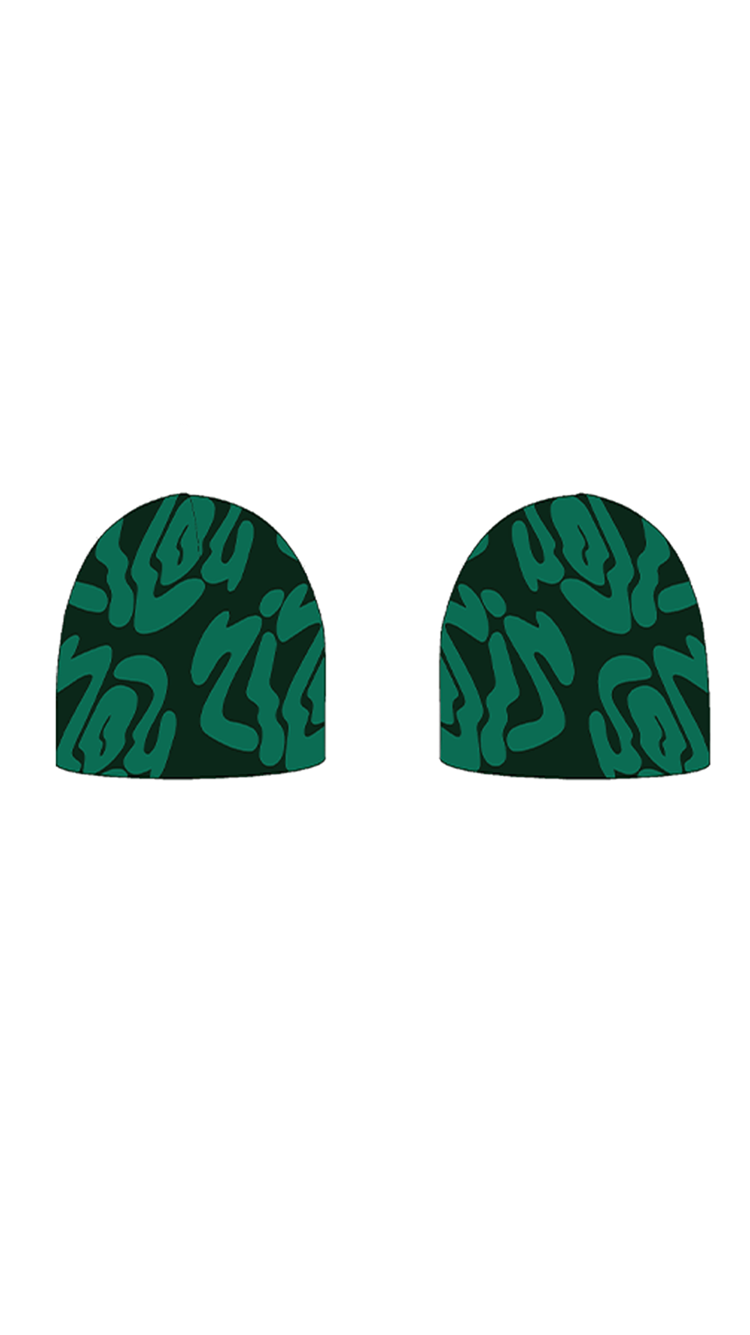 Green Curvy Beanie