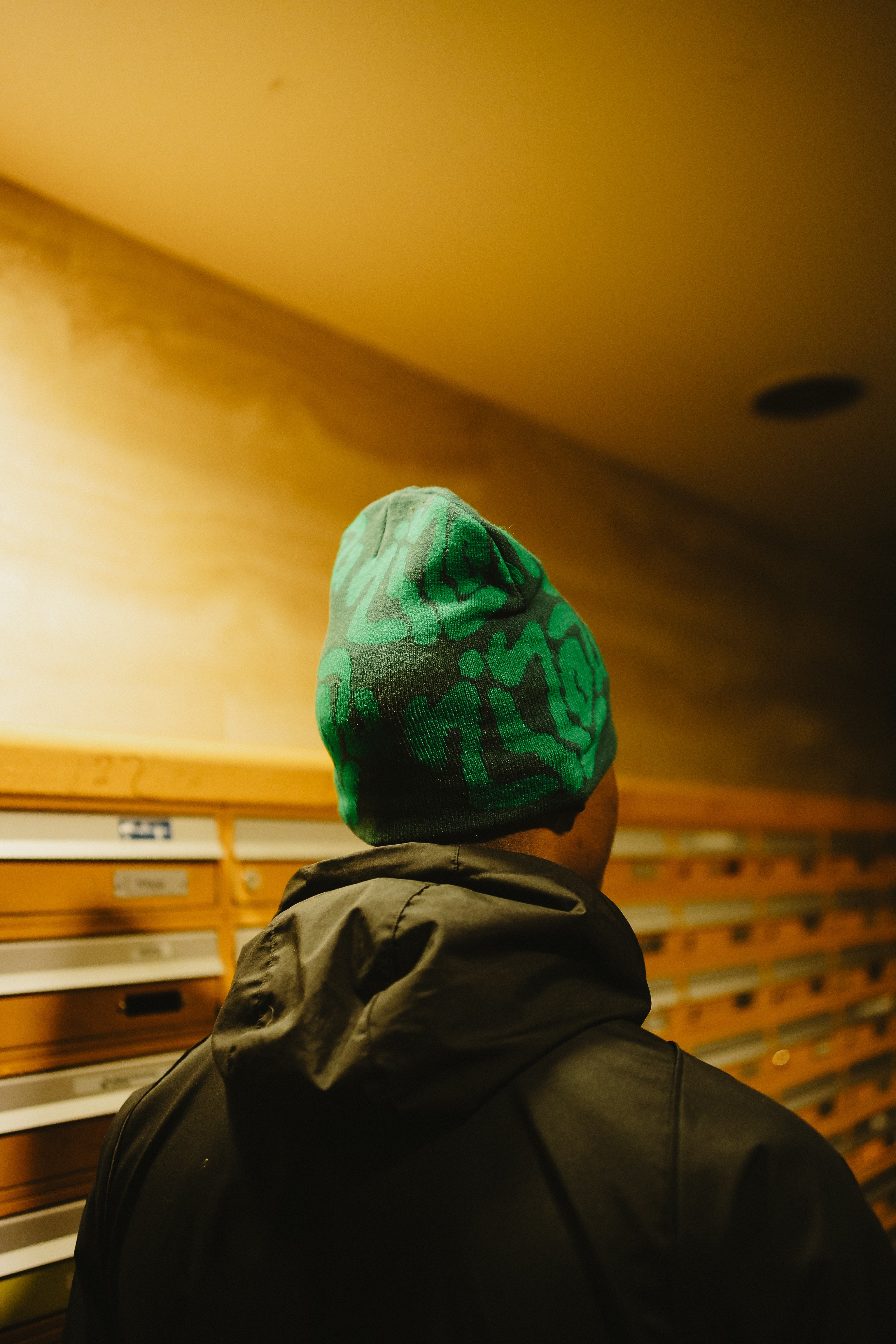 Green Curvy Beanie