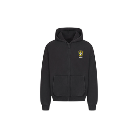 R10 Black Zip Hoodie