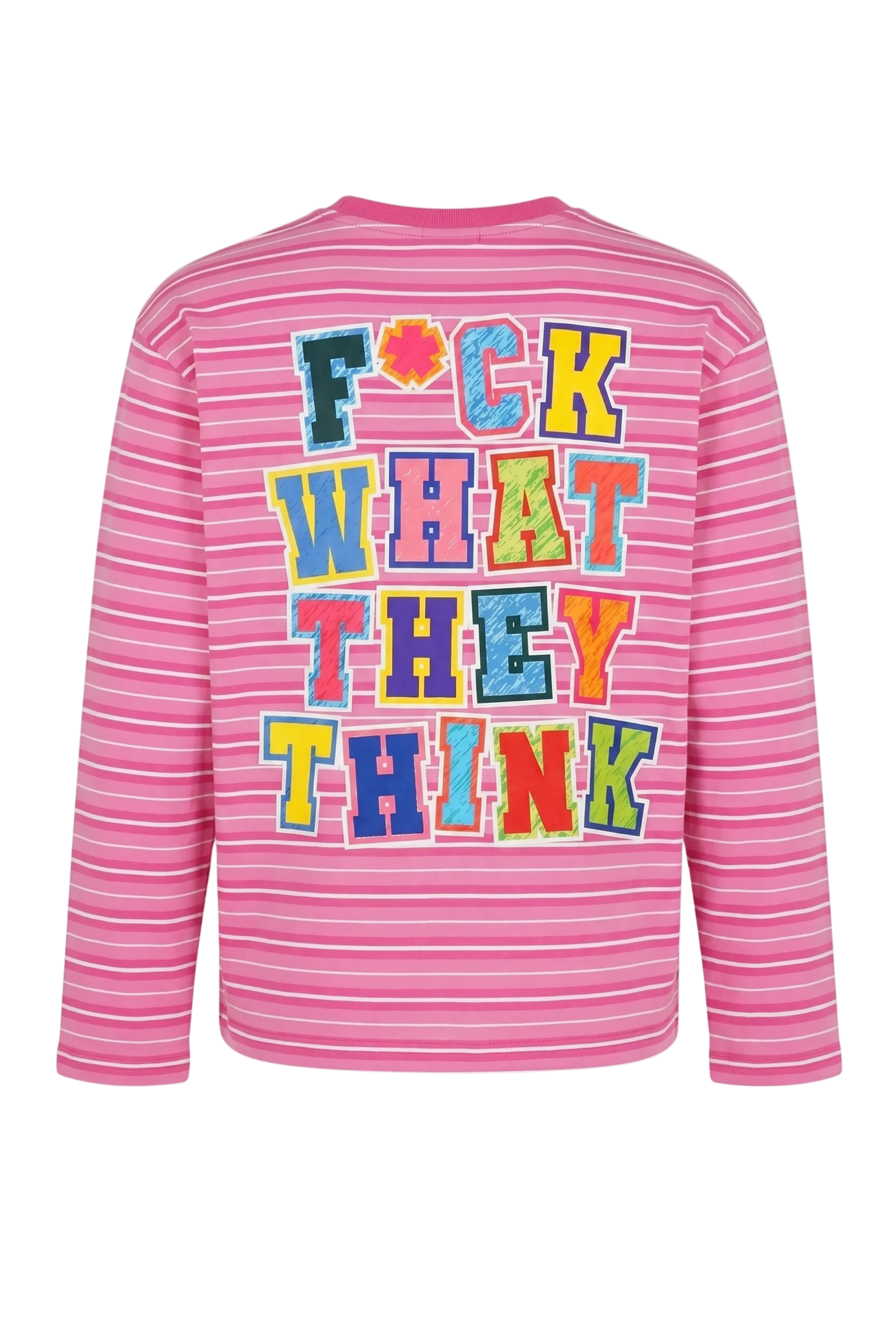 PINK STRIPED LONGSLEEVE (FWTT BACKPRINT)