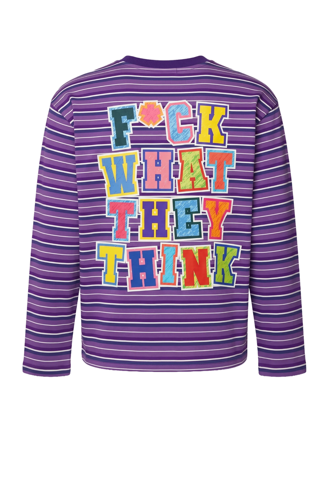 PURPLE STRIPED LONGSLEEVE (FWTT BACKPRINT)