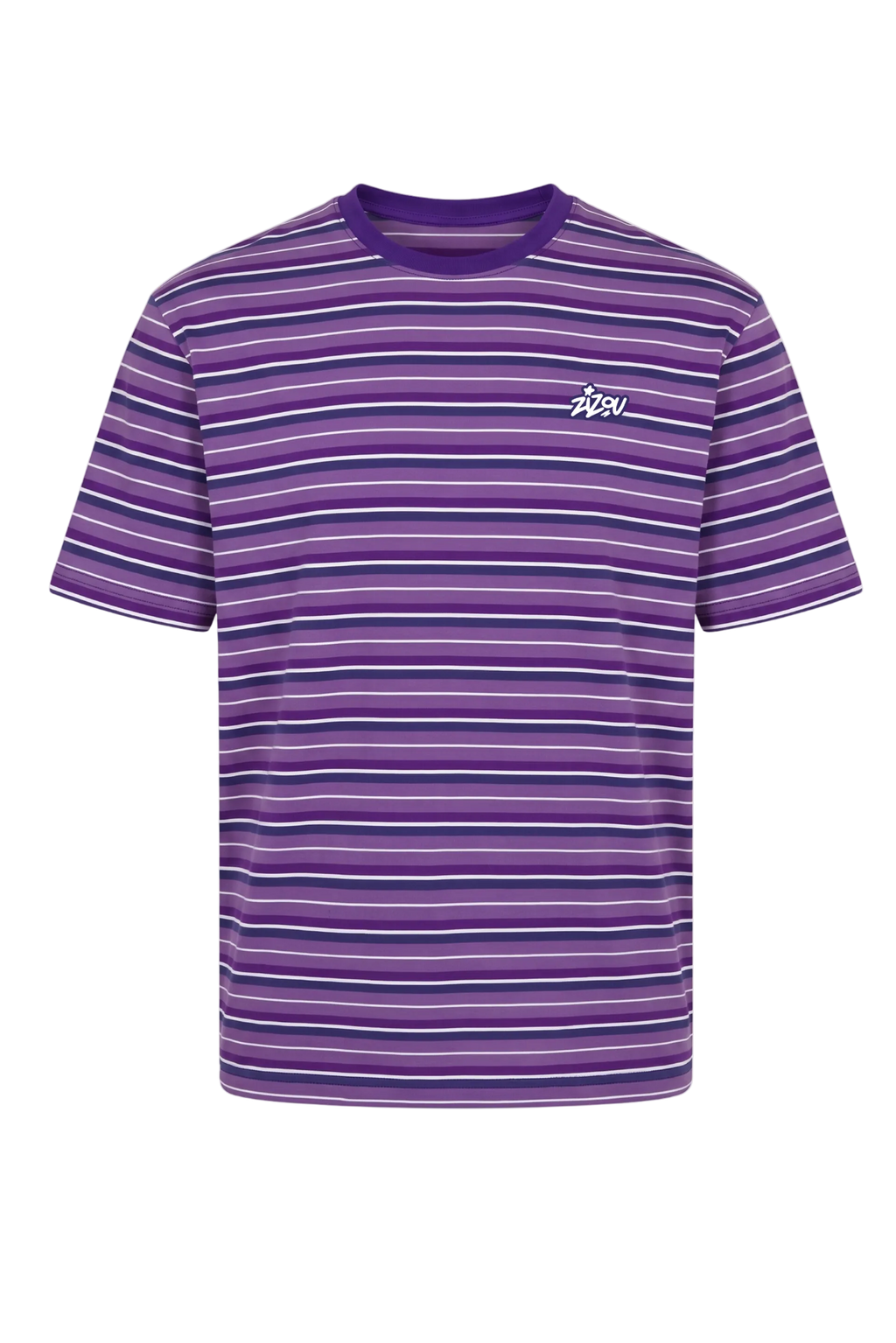 PURPLE STRIPED TEE