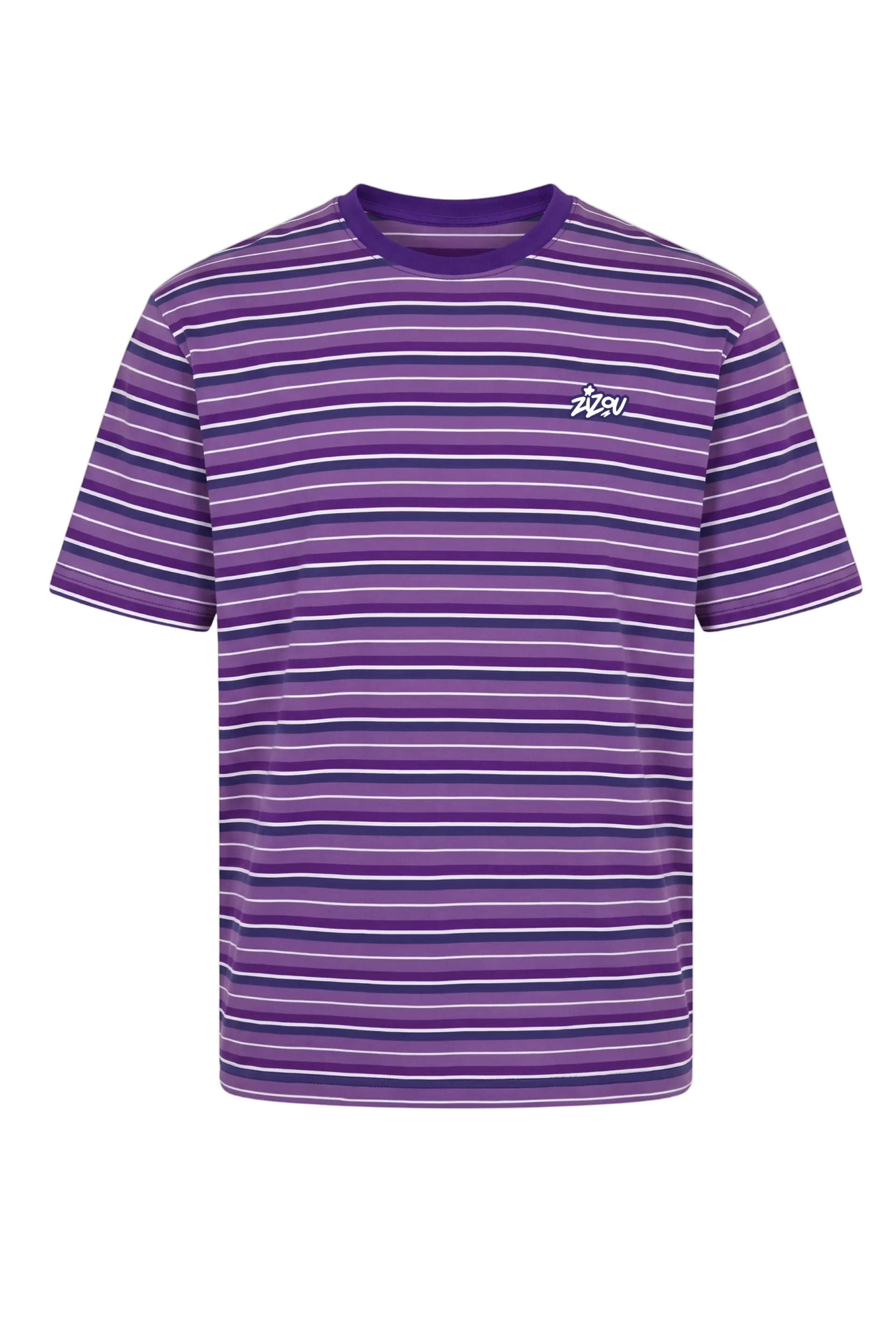 PURPLE STRIPED TEE